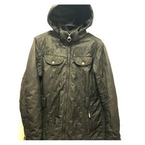 Barbour Quilted Hunter Green Raincoat (size US 12)